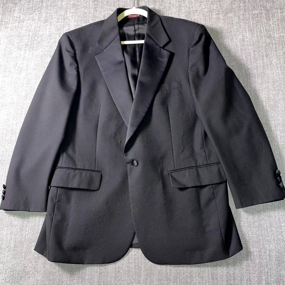 Bernhard Altmann For Josephs Blazer Jacket Men Black Notch Lapel Business Formal